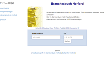 Tablet Screenshot of cylex-branchenbuch-herford.de